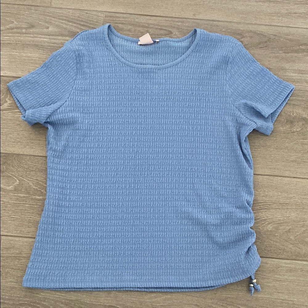 Blue Textured Women's Top
